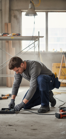 Premium Heavy Duty Work Trousers with Adjustable Knee Pad Pockets and Multiple Tool Storage Options