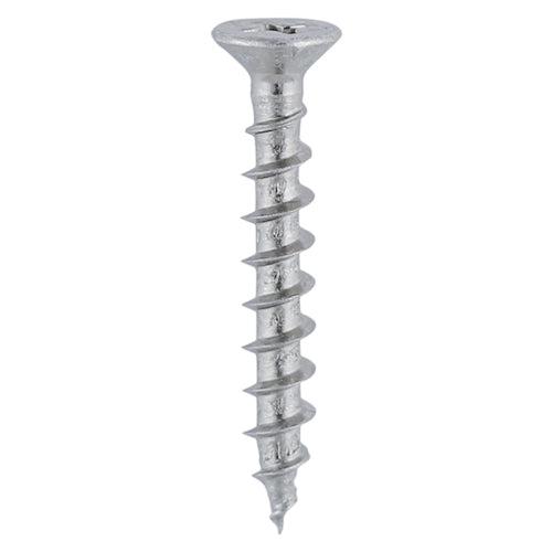 Window Fabrication Screws - Countersunk with Ribs - PH - Single Thread - Gimlet Tip - Stainless Steel - 4.3 x 16
