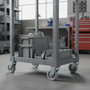 80mm Heavy Duty Braked Swivel Plate Castor with Nylon Wheel