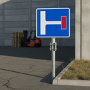 Premium No Through Road Sign for Junctions - Customizable Size and Angle for Effective Traffic Management