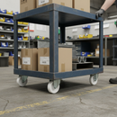 Premium 50mm Swivel Bolt Hole Twin Wheel Castor with M10 Bolt Hole