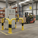 Premium Heavy Duty 76mm Hoop Barrier for Indoor and Outdoor Protection with Yellow Powder Coating and Black Bands