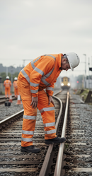 Premium Hi-Vis Rail Spec Trousers with Teflon Coating, Durable Comfort, and High Visibility Certification