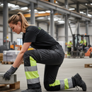 Premium Hi-Vis Trousers with Stretch Panels and Knee Pad Pockets for Industrial Work
