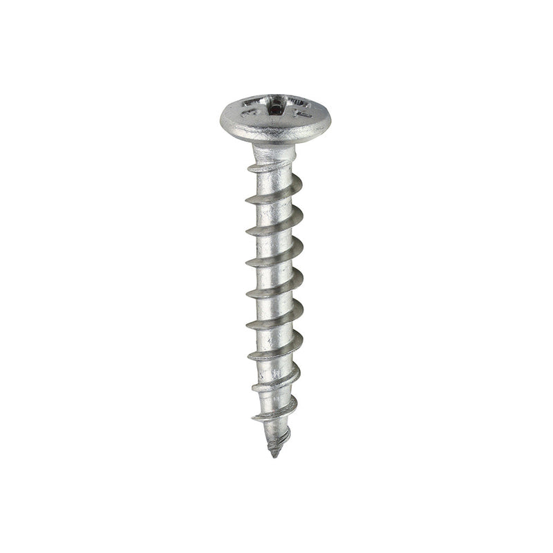 Window Fabrication Screws - Friction Stay - Shallow Pan Countersunk - PH - Single Thread - Gimlet Tip - Stainless Steel - 4.3 x 25