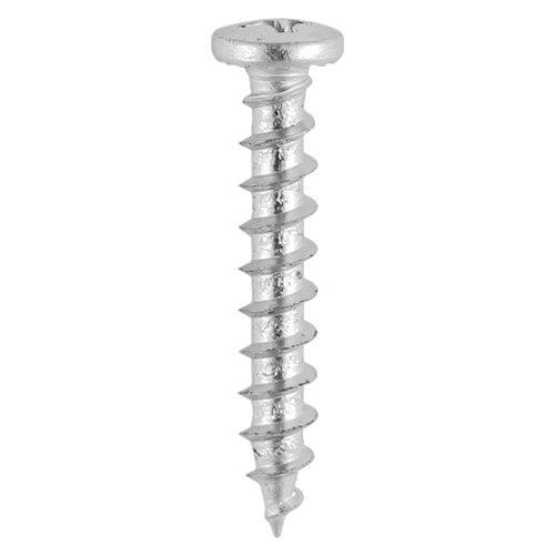 Window Fabrication Screws - Friction Stay - Shallow Pan with Serrations - PH - Single Thread - Gimlet Tip - Stainless Steel - 4.8 x 16