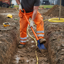 Premium Insulated Clay Grafter Spade with Dished Blade and Ergonomic Handle for Heavy Groundbreaking