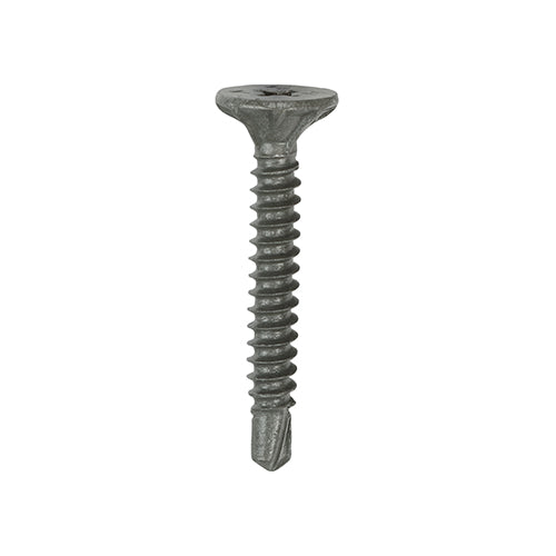 Drywall Construction Metal Stud Cement Board Screws - PH - Countersunk Wafer - Self-Drilling - Exterior - Silver Organic - 4.2 x 32