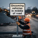 Premium Supplementary Sign Plate for Road Safety with Custom Text Sizes for Enhanced Visibility