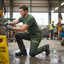 Premium Water Repellent Stretch Work Trousers with Multi-Pockets and Knee Pad Inserts for Comfort and Mobility
