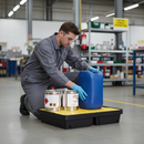 Large Heavy Duty Spill Tray with Removable Grid for Containment