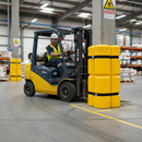 Premium Heavy Duty Plastic Traffic-Line Column Protector for Warehouse Safety - Adjustable for 200-500mm Columns
