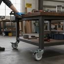 75mm Heavy Duty Braked Swivel Plate Castor Twin Wheel