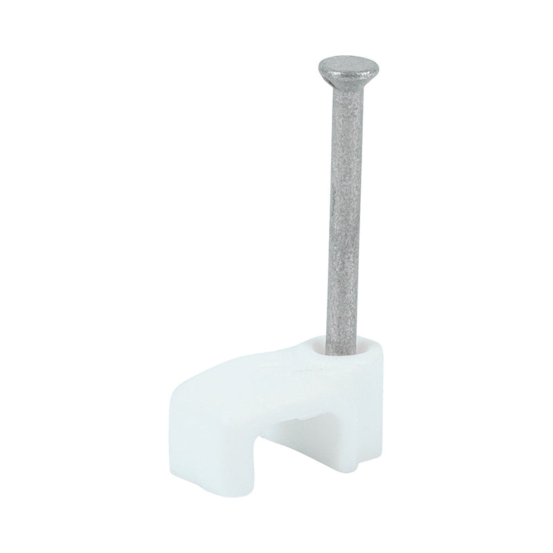 Flat Cable Clips - White - To fit 1.0mm