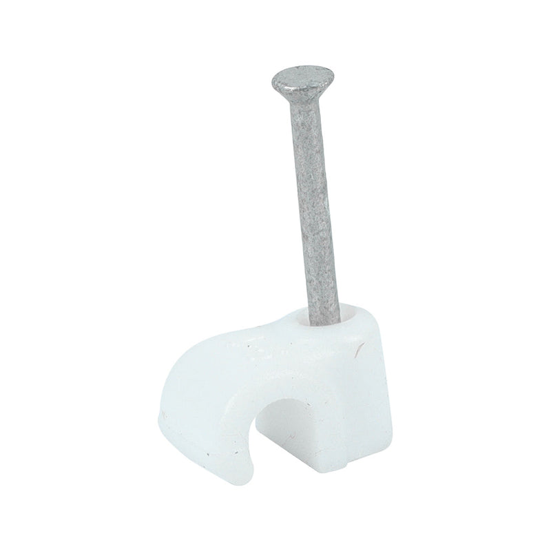 Round Cable Clips - White - To fit 4.5mm