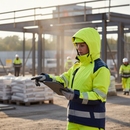 Premium Women's Hi-Vis Shell Jacket - Wind and Waterproof with Detachable Hood and Ventilation
