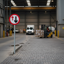Premium Give Way to Oncoming Vehicles Post Mounted Sign - 600mm to 1200mm Sizes for Safe Road Traffic Management