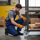 200mm Heavy Duty Braked Swivel Bolt Hole Castor Nylon Wheel