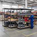 3x Premium Heavy Duty Garage Shelving - 2200mm High - 500kg Capacity - Grey