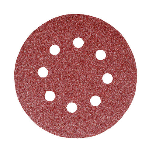 Random Orbital Sanding Discs - 60 Grit - Red - 125mm