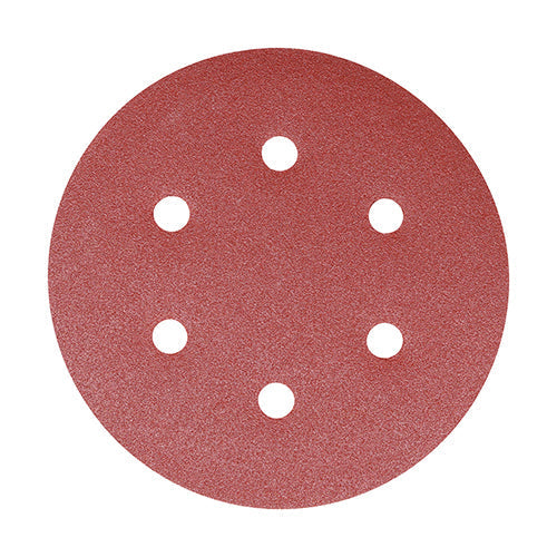 Random Orbital Sanding Discs - 80 Grit - Red - 150mm