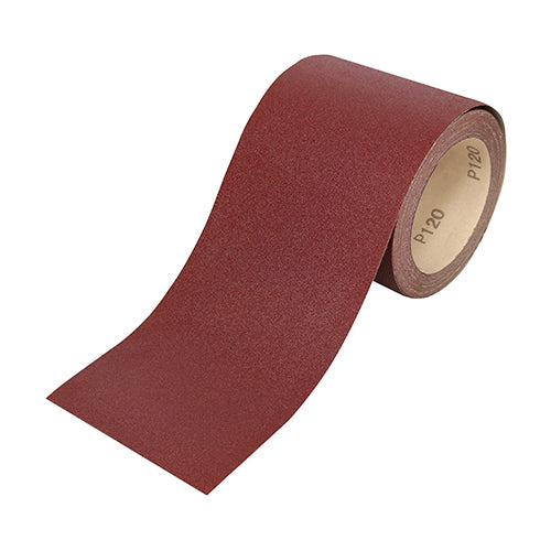 Sandpaper Roll - 120 Grit - Red - 115mm x 10m