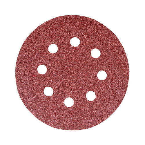 Random Orbital Sanding Discs - 120 Grit - Red - 125mm