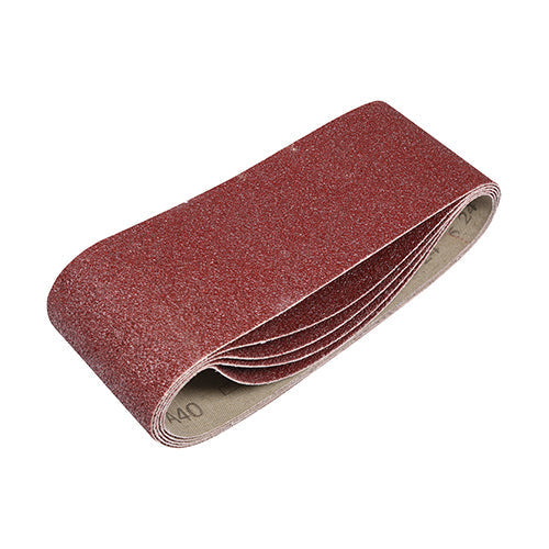 Sanding Belts - 40 Grit - Red - 75 x 457mm