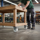 160mm Heavy Duty Braked Swivel Plate Castor with Nylon Wheel