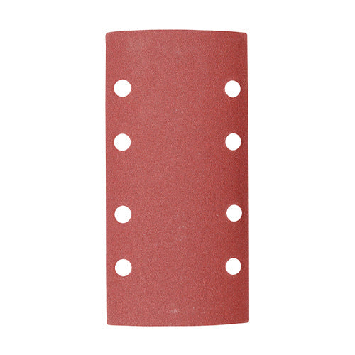 1/3 Sanding Sheets - 180 Grit - Red - Punched - 93 x 185mm