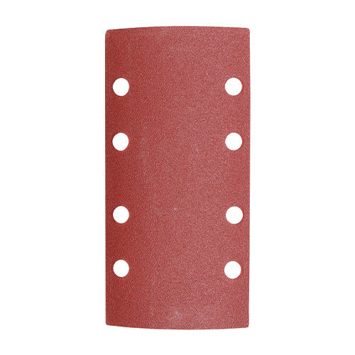 1/3 Sanding Sheets - 120 Grit - Red - Punched - 93 x 185mm