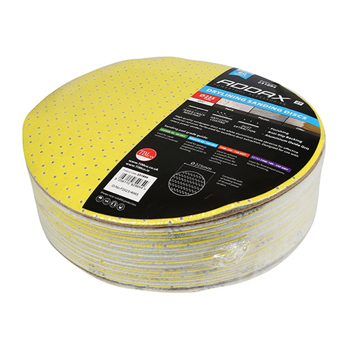 Drylining Sanding Discs - 80 Grit - Yellow - 225mm