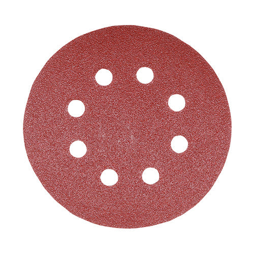 Random Orbital Sanding Discs - Mixed - Red - 125mm (80/120/180)