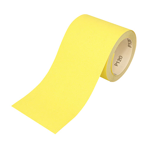 Sandpaper Roll - 80 Grit - Yellow - 115mm x 10m