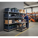 Premium Heavy Duty Industrial Shelving and Workbench Set - Grey