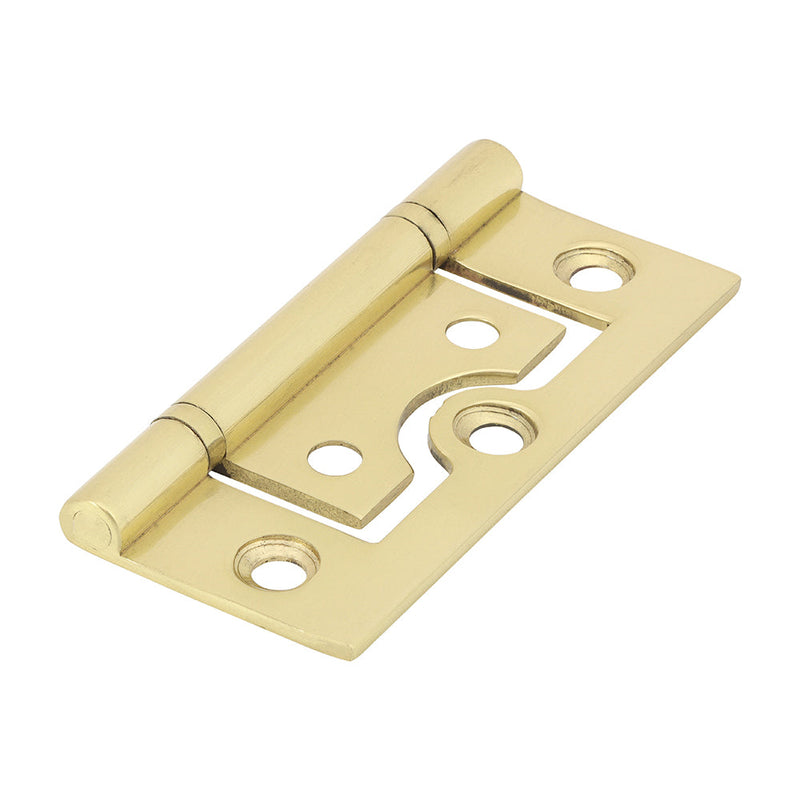 Plain Bearing Flush Hinge - Solid Brass - Polished Brass - 60 x 41