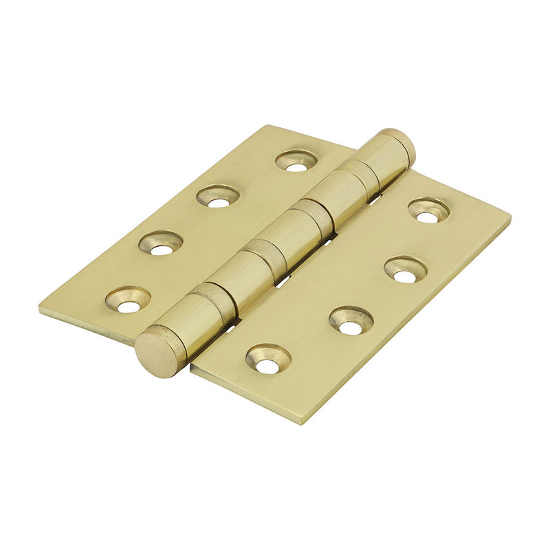 Performance Ball Race Hinge - Solid Brass - Polished Brass - 102 x 76