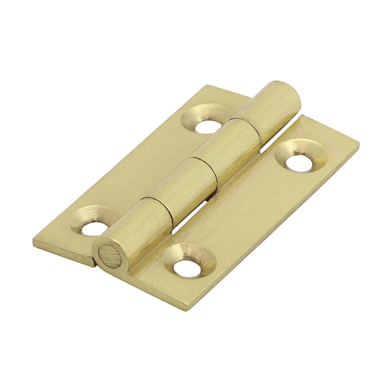 Solid Drawn Hinge - Solid Brass - Polished Brass - 38 x 22
