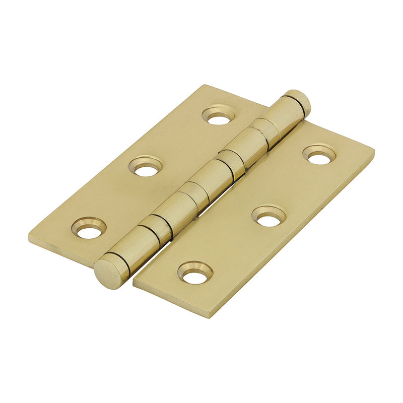 Performance Ball Race Hinge - Solid Brass - Polished Brass - 76 x 50
