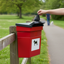 Premium Heavy Duty Dog Waste Bin 30L with Metal Lid and UV Resistance for Outdoor Use
