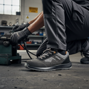 Premium Safety Trainer with Breathable Mesh and Durable Suede Leather Construction for Enhanced Comfort and Protection