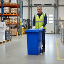 Premium Heavy Duty Wheelie Bin for Paper/Cardboard 240 Litre with Durable Weather-Resistant Design and Secure Hinged Lid