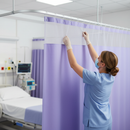 Premium Antimicrobial Treated Cubicle Curtain - 4200mm x 1950mm - Case of 12 - Royal Lilac for Healthcare Environments