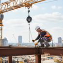 Premium 15m Self-Retractable Fall Limiter with Galvanized Wire and Swivel Snap Hook for Height Safety
