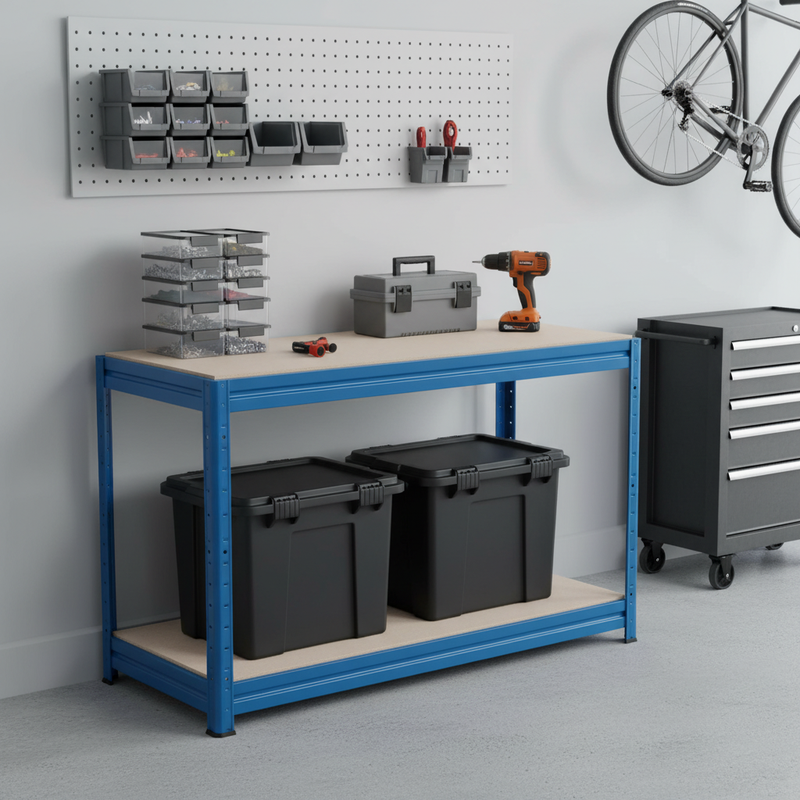 Heavy Duty Workbench - 870mm High - 600kg Capacity - Blue