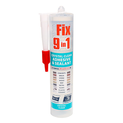 9 in 1 Adhesive & Sealant - Crystal Clear - 290ml