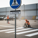 Professional Line Painting Supplementary Plate 7001.1 - High-Performance Reflective Sign Face for EnduraSign Frame with 870x275mm Dimensions