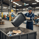 Heavy-Duty Wheeled Bin - Dark Grey for Efficient Waste Management