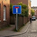 Premium Post Mounted No Through Road Sign for Dead-End Streets - Inform Drivers with Clear Visibility