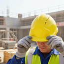 Premium Vented Safety Helmet with Mid Peak and Wheel Ratchet - Yellow